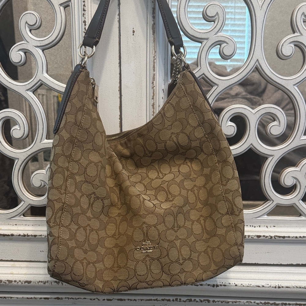 Coach Tan Signature Hobo Bag
